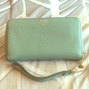 Fossil Wristlet Wallet in Spring Green